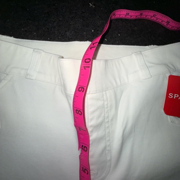 NEW SPANX BRIGHT WHITE Stretch Twill Cropped Wide Leg Pant POCKETS SZ S - Picture 14 of 15